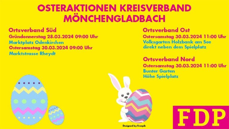 Osteraktion der FDP Mönchengladbach