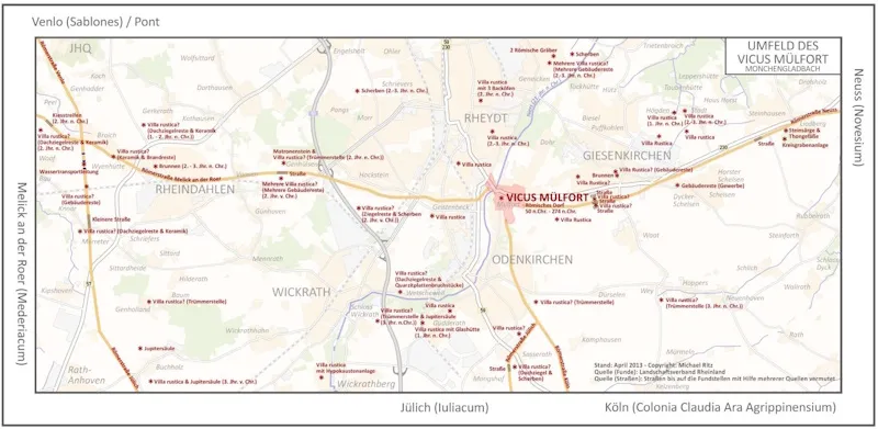 Umfeld des Vicus Muelfort 1.–3. Jhr. n. Chr