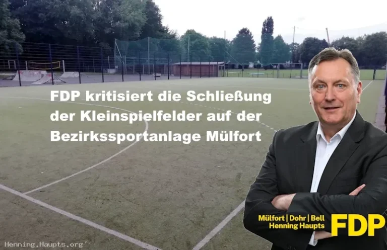 FDP kritisiert: BSA Mülfort Kleinspielfelder gesperrt
