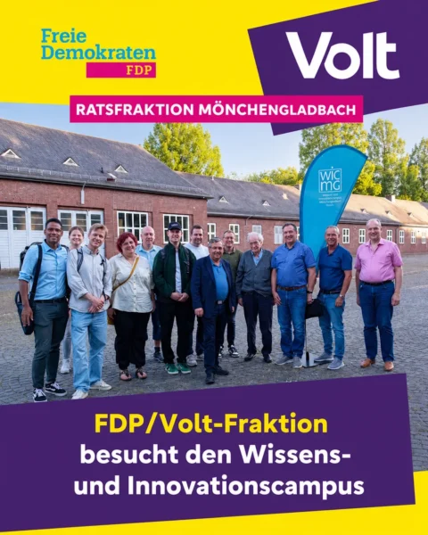 FDP Volt Fraktion besucht den Wissens und Innovationscampus