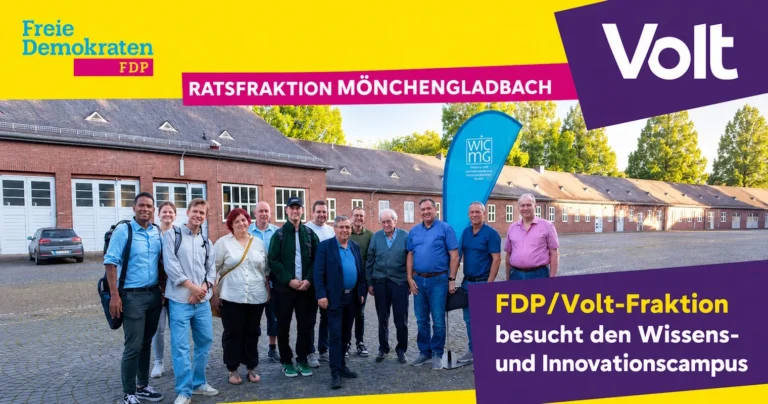 FDP Volt Fraktion besucht den Wissens und Innovationscampus