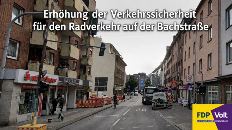 Rheydt Bachstraße Radweg Verkehrssicherheit