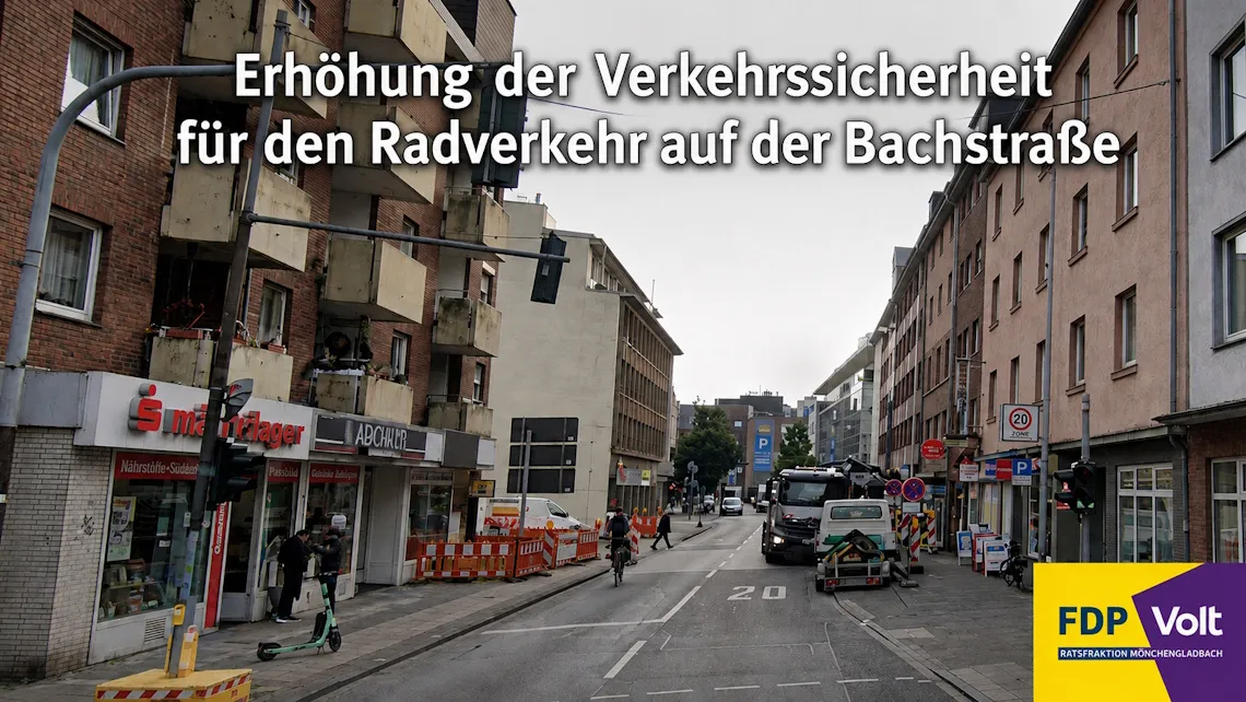 Rheydt Bachstraße Radweg Verkehrssicherheit