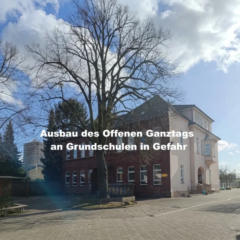 Ausbau des Offenen Ganztags an Grundschulen in Gefahr