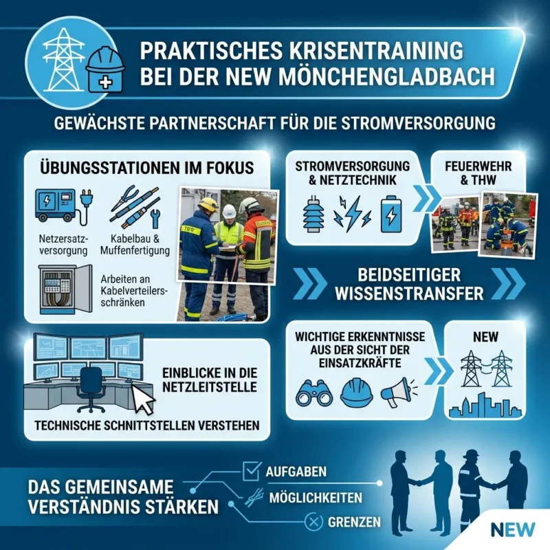 Krisenübung auf dem Gelände der NEW in Mönchengladbach