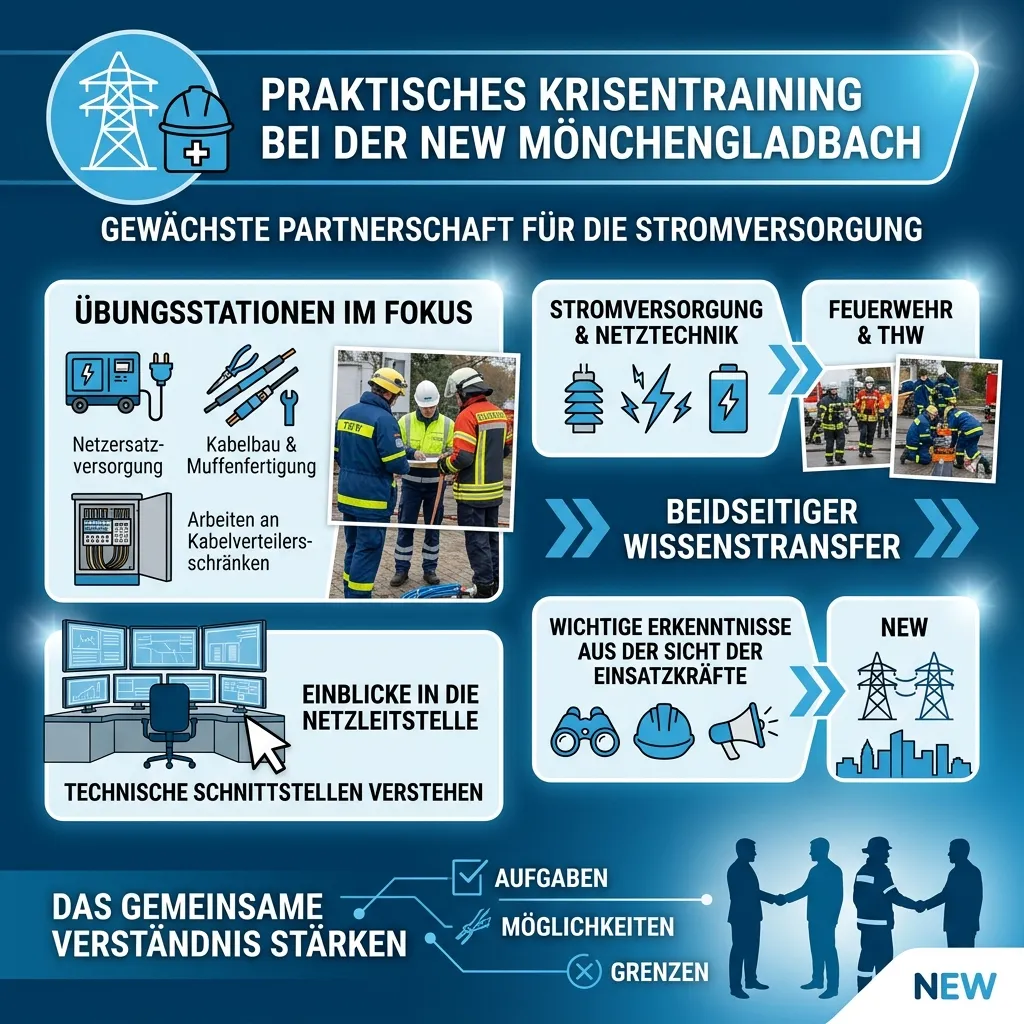 Krisenübung auf dem Gelände der NEW in Mönchengladbach